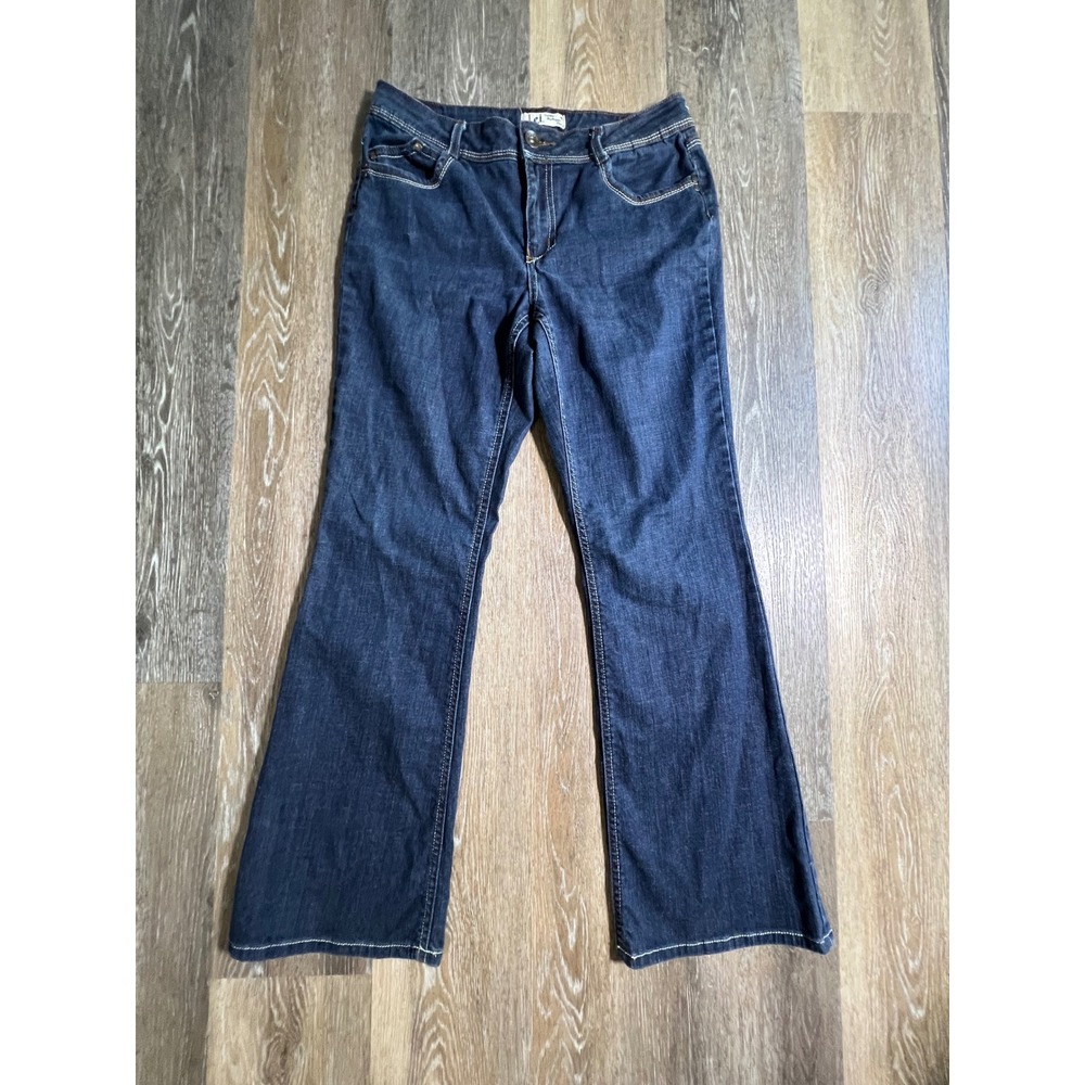 L.E.I. Sophia Hiphugger Flare Jeans Kids Size‎ 13 Dark Wash Excellent Stretch